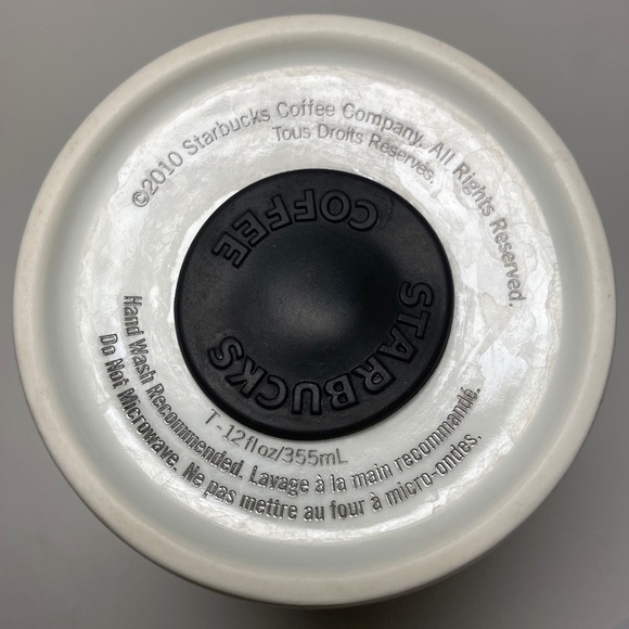 Starbucks 2010 Ceramic 12 oz Travel Tumbler Project Red EUC - Picture 4 of 7